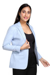 Women's slim fit TR blazer – Cloudy Blue – view 6