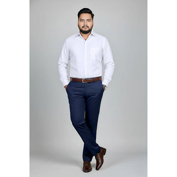 Men's Cotton Twill Formal Shirt – White