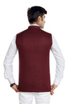 Men's Dark Maroon TR Nehru jacket – view 4