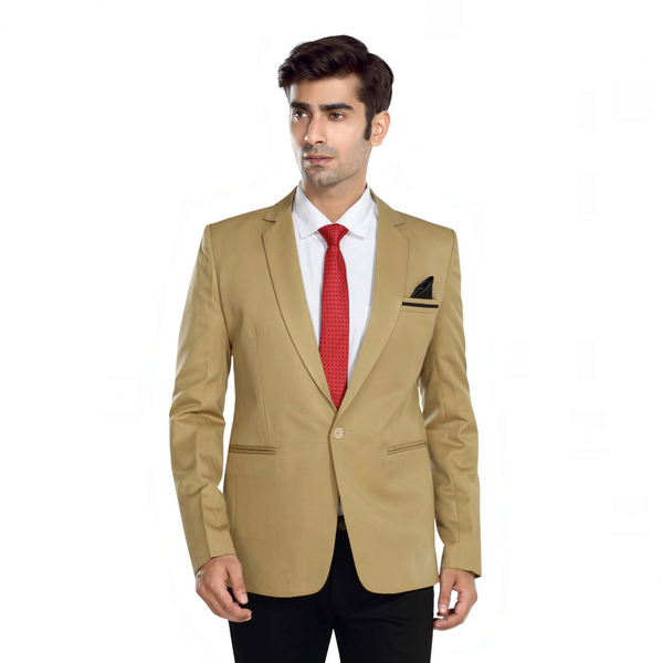 Men's slim fit TR blazer – Beige – view 3