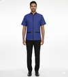 Half Sleeve Waiter Uniform – Royal Blue & Black – view 1