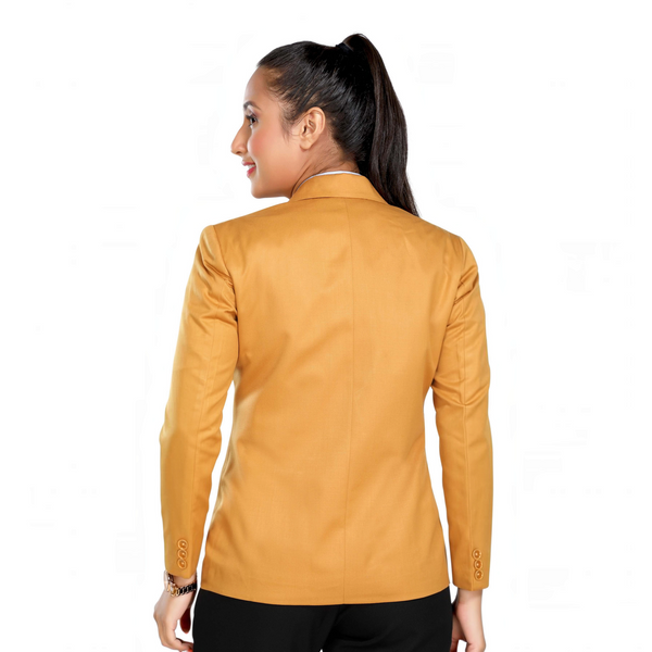 Women's slim fit TR blazer – Mustard Yellow – view 7
