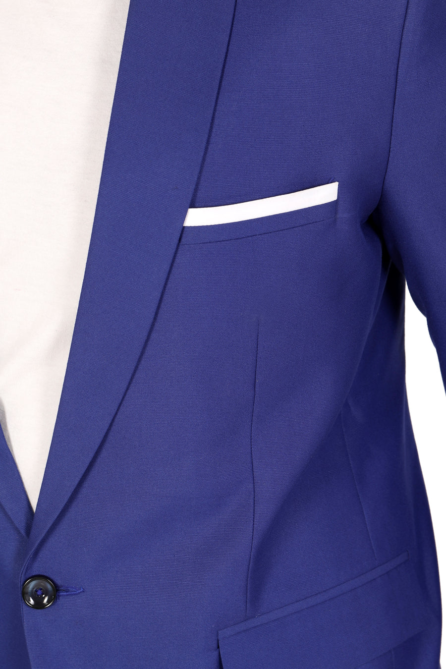 Men's Slim Fit TR Blazer – Royal Blue - Right Sleeve