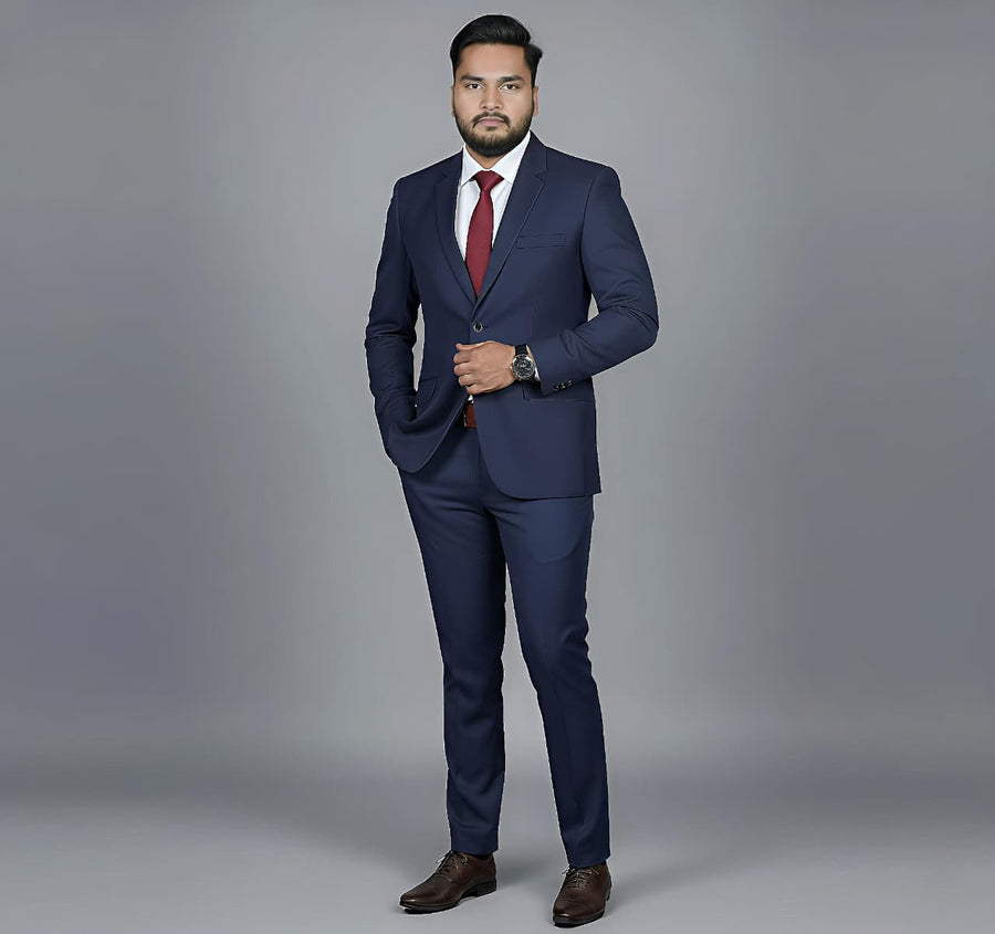 Mafatlal Trendz Corporate Blazer – Navy Blue - Right Sleeve