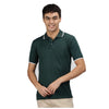 GC 101 Dot-Knit Tipping Polo T-Shirt Bottle Green – front