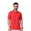 GC 101 Dot-Knit Tipping Polo T-Shirt Red – front