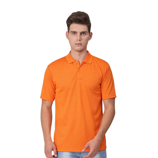 GC 201 Honeycomb Polo T-Shirt Orange – front