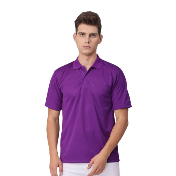 GC 201 Honeycomb Polo T-Shirt Purple – front