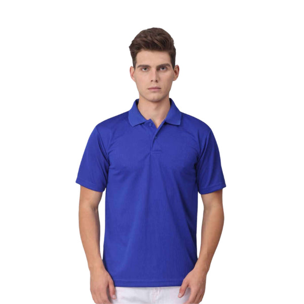GC 201 Honeycomb Polo T-Shirt Royal Blue – front