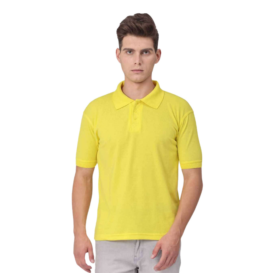 GC 301 Spun Matty Polo T-Shirt – Lemon Yellow - Front