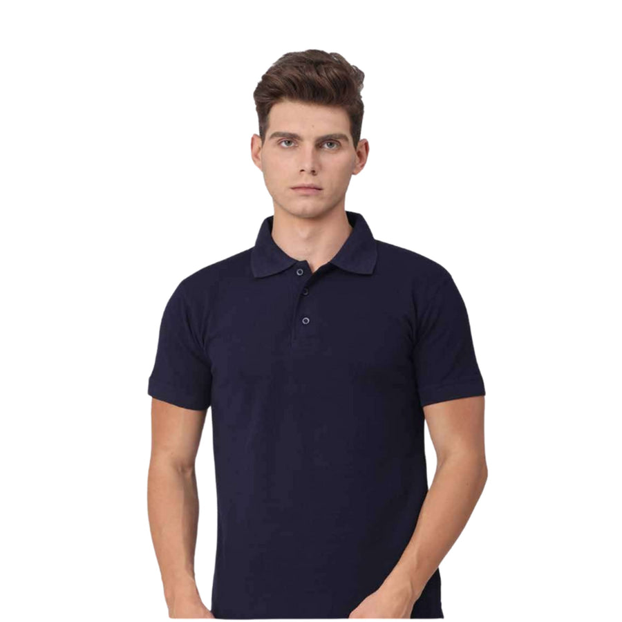 GC 301 Spun Matty Polo T-Shirt – Navy Blue - Front