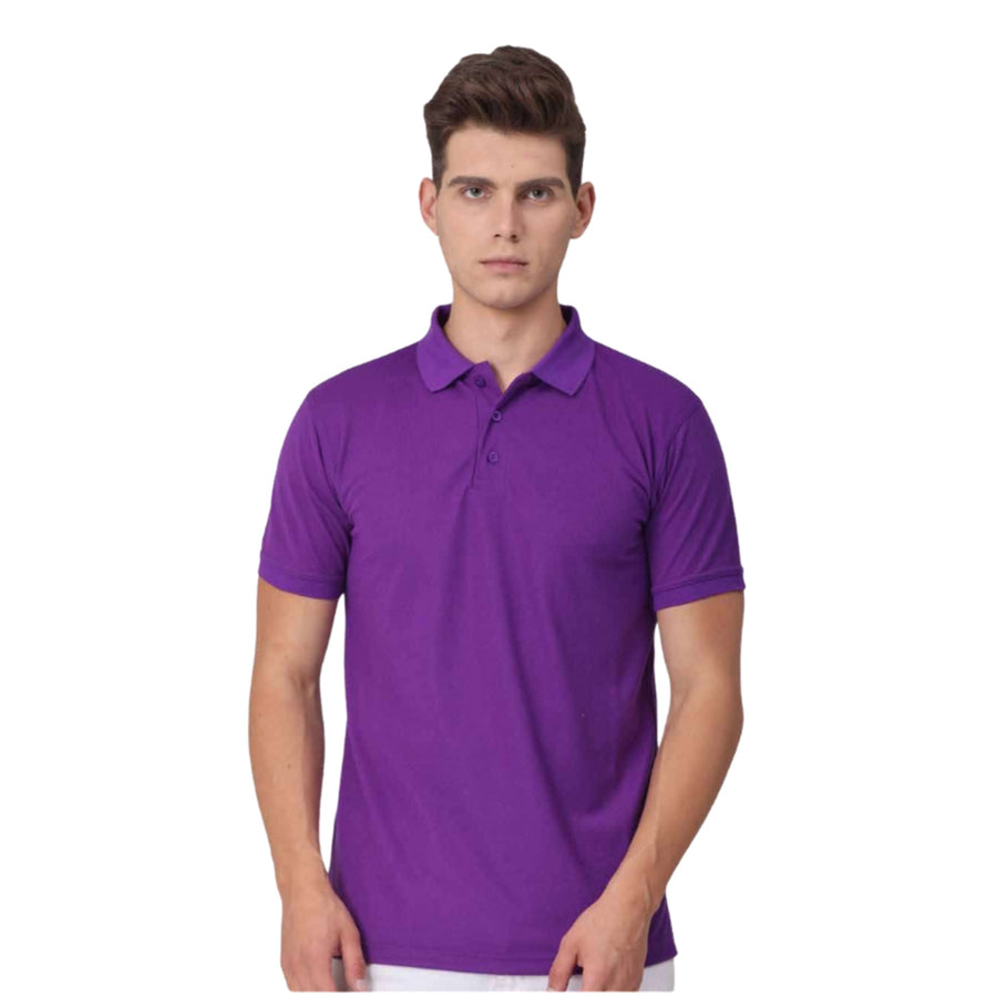 GC 301 Spun Matty Polo T-Shirt – Purple - Front