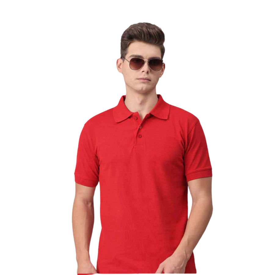 GC 301 Spun Matty Polo T-Shirt – Red - Front