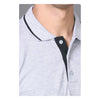 GC 401 PC Pique Tipping Polo T-Shirt – Grey Melange – Collar Detail