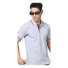GC 401 PC Pique Tipping Polo T-Shirt – Grey Melange – Front