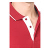GC 401 PC Pique Tipping Polo T-Shirt – Maroon – Collar Detail