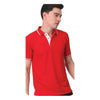 GC 401 PC Pique Tipping Polo T-Shirt – Red – Front