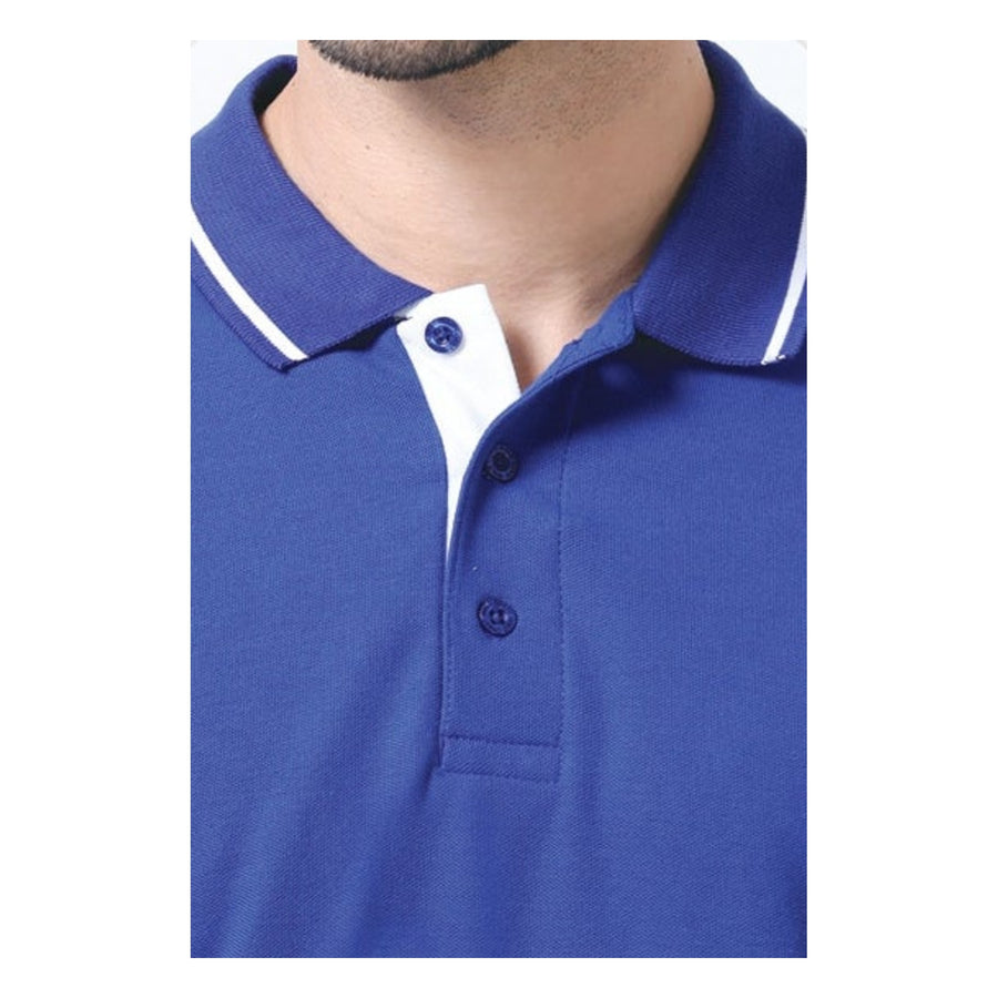 GC 401 PC Pique Tipping Polo T-Shirt – Royal Blue - Back