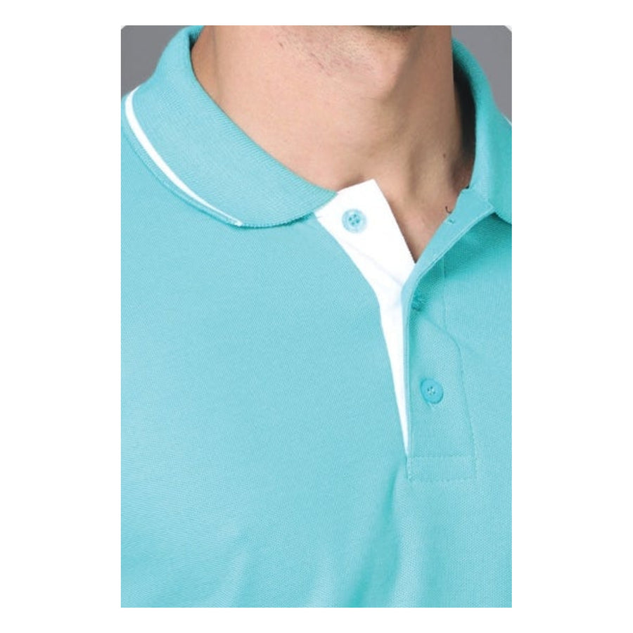 GC 401 PC Pique Tipping Polo T-Shirt – Sea Green - Back