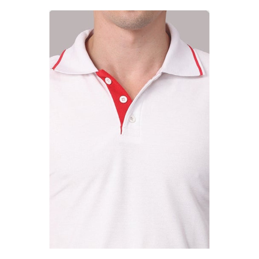 GC 401 PC Pique Tipping Polo T-Shirt – White - Back