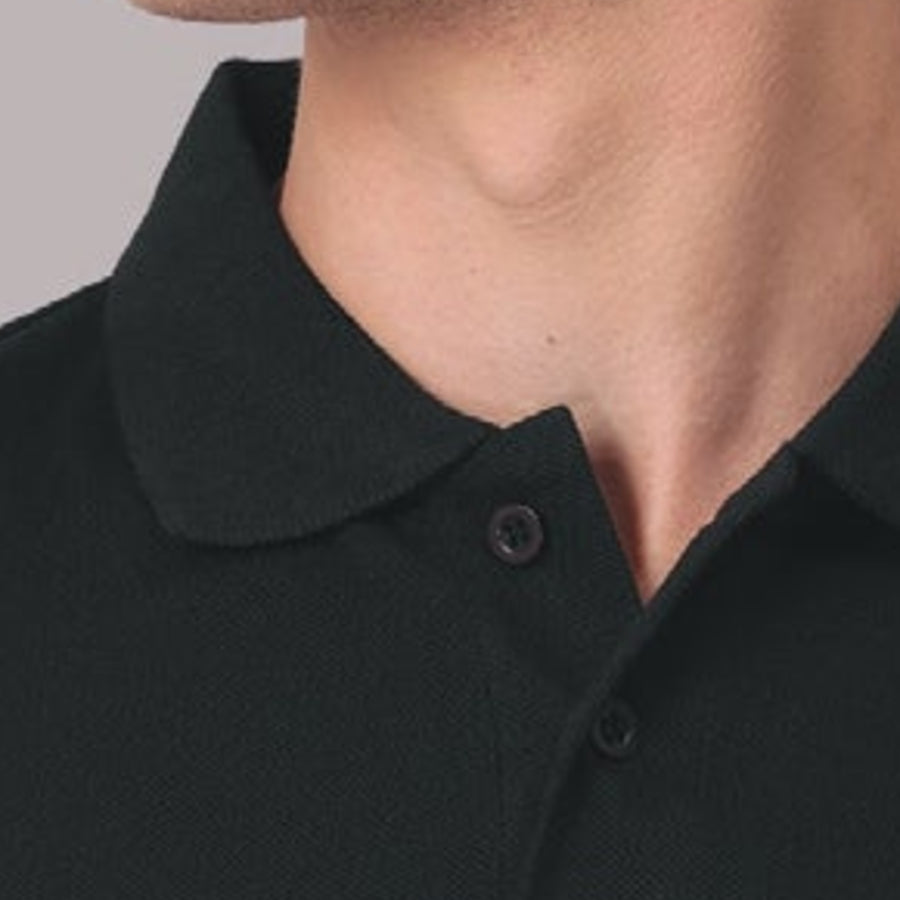 GC 501 Bio-Washed Cotton Polo T-Shirt – Black - Back