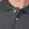 GC 501 Bio-Washed Cotton Polo T-Shirt – Charcoal – Collar Detail