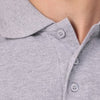GC 501 Bio-Washed Cotton Polo T-Shirt – Grey Melange – Collar Detail