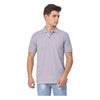 GC 501 Bio-Washed Cotton Polo T-Shirt – Grey Melange – Front