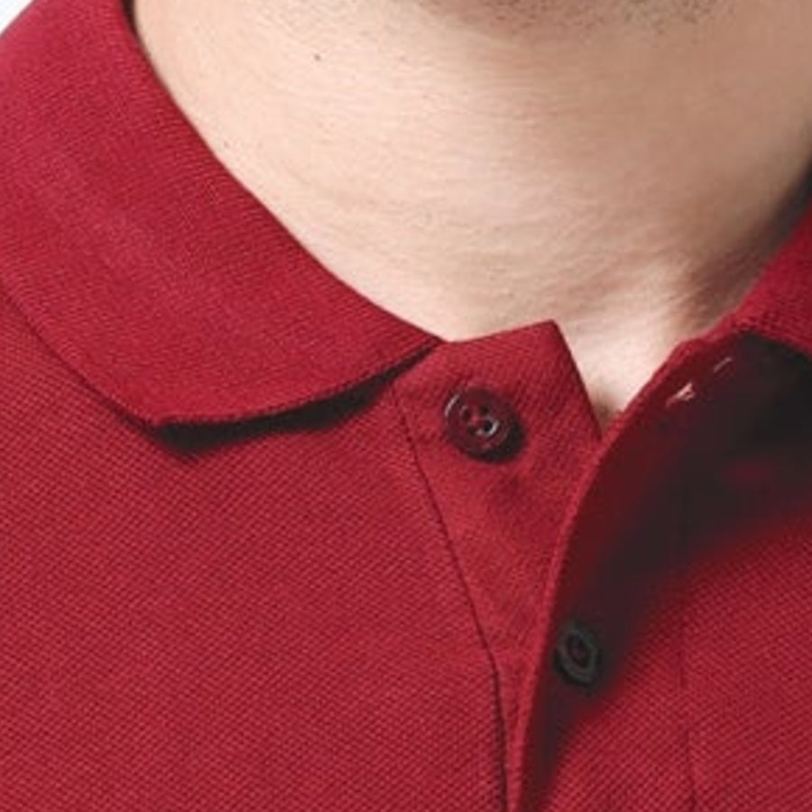 GC 501 Bio-Washed Cotton Polo T-Shirt – Maroon - Back