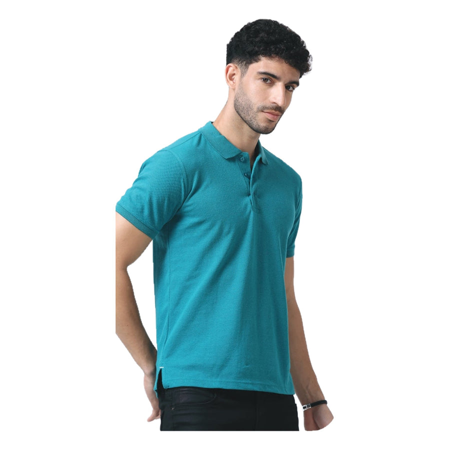 GC 501 Bio-Washed Cotton Polo T-Shirt – Pine Green - Front