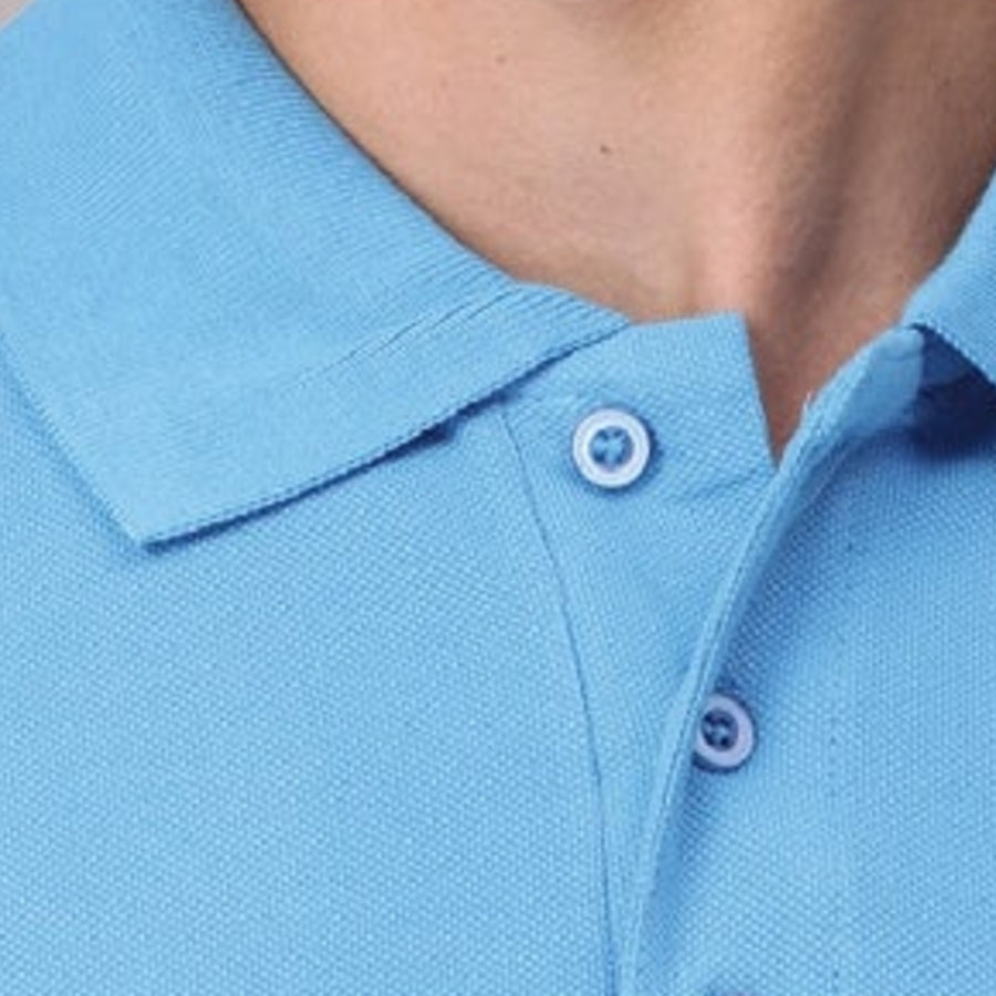 GC 501 Bio-Washed Cotton Polo T-Shirt – Sky Blue - Back