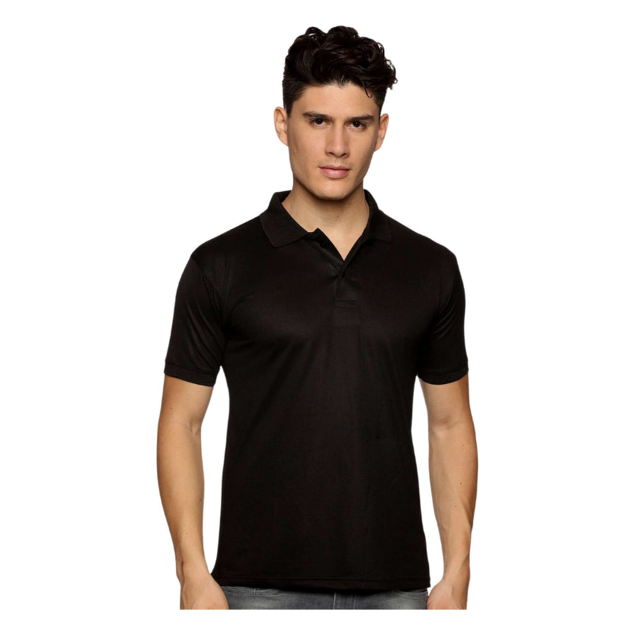 GC 901 Oxy-Knit Dri-Fit Polo T-Shirt – Black - Front