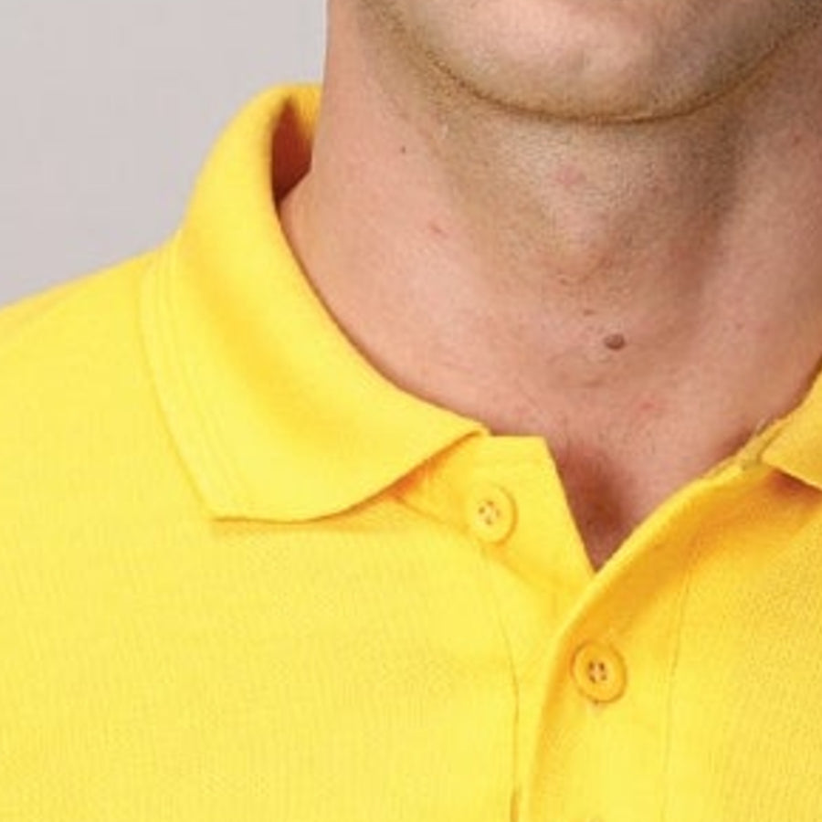 GC B007 Spun Pique Matty Polo T-Shirt – Golden Yellow - Back