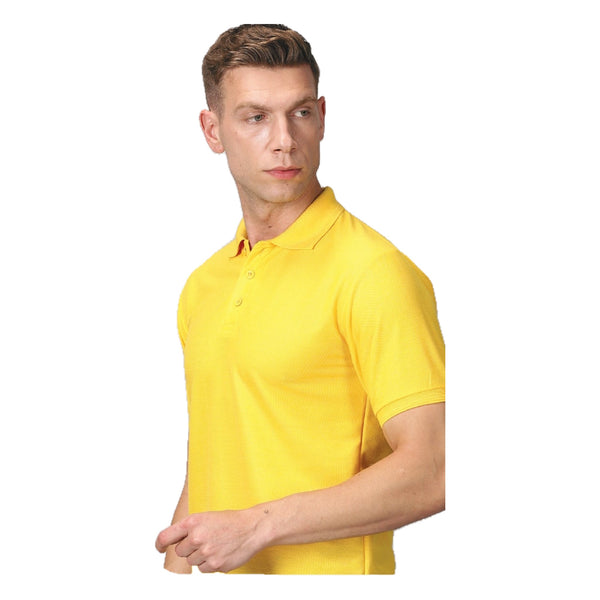 GC B007 Spun Pique Matty Polo T-Shirt – Golden Yellow – Front
