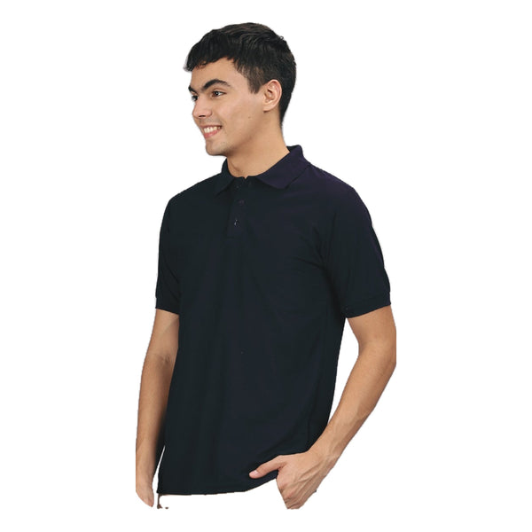 GC B007 Spun Pique Matty Polo T-Shirt – Navy Blue – Front