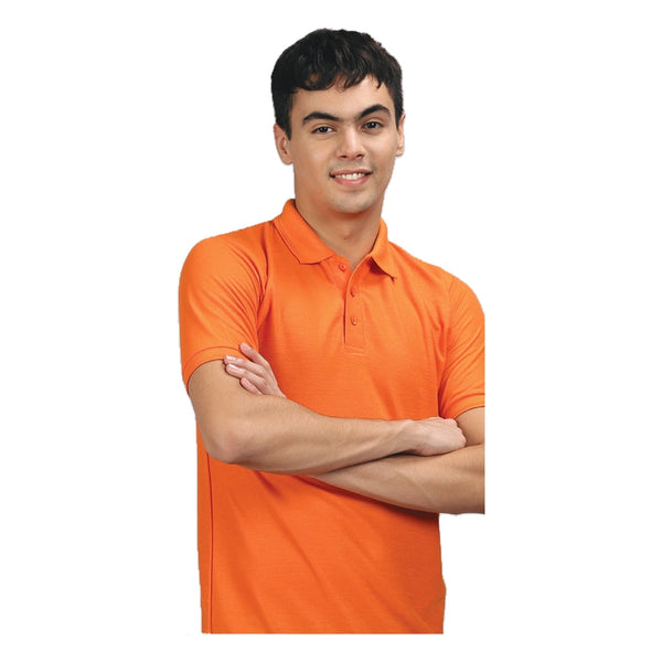 GC B007 Spun Pique Matty Polo T-Shirt – Orange – Front