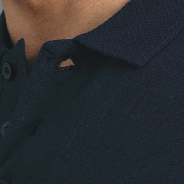 GC Jacquard Cotton Polo T-Shirt – Navy Blue – Jacquard Collar Detail