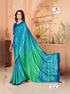 Mafatlal Dream Lady Uniform Saree - Teal & Green (DL-08)