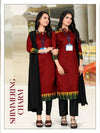 Malgudi Silk uniform saree Maroon Black D.No 4555 (view 2)