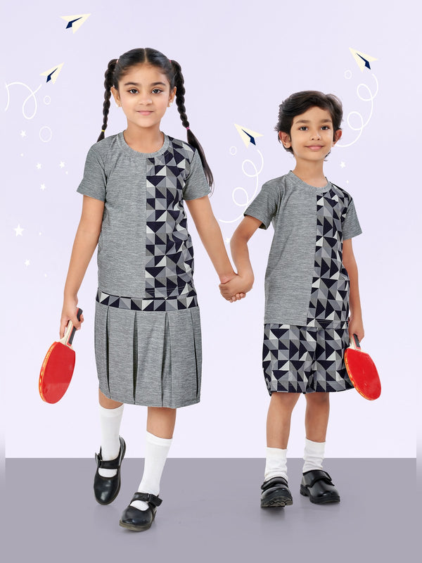 Pre-Primary School Uniform Set – Grey & Black (KDS 4008)