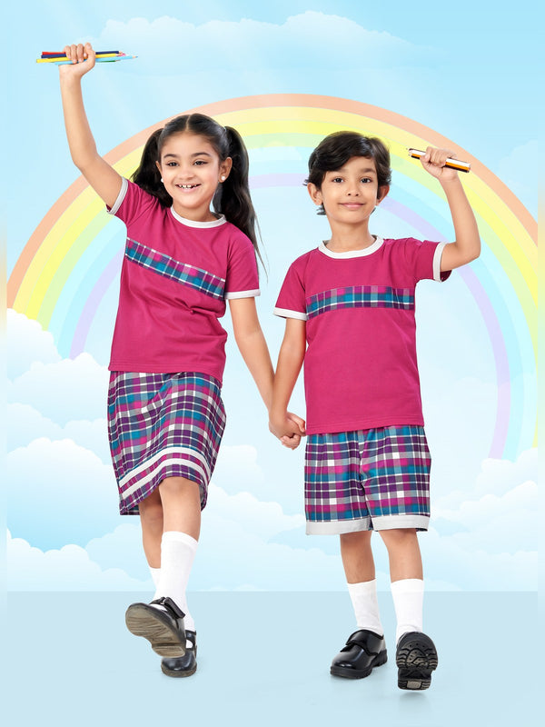 Pre-Primary School Uniform Set – Pink & White (KDS 4005)