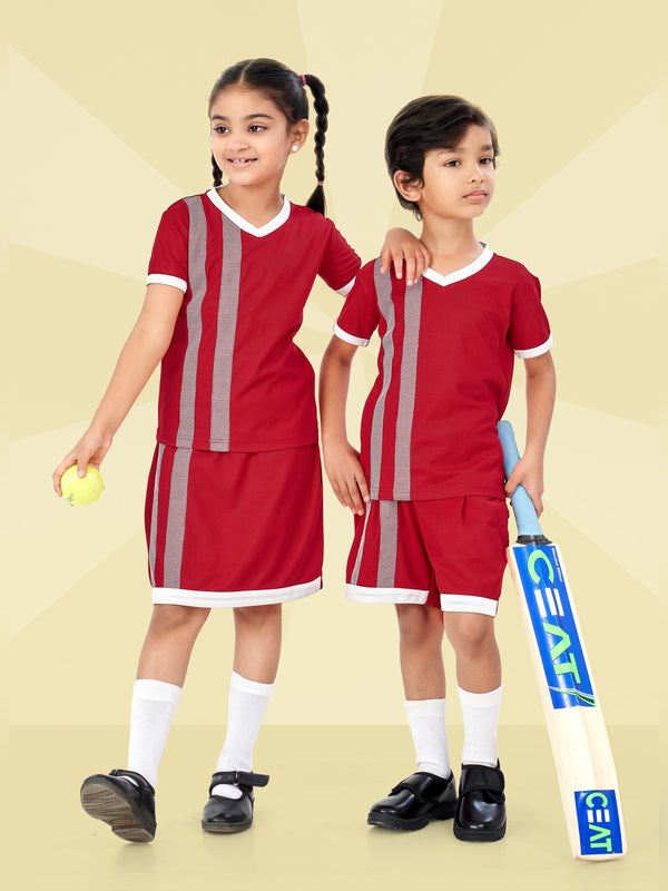 Pre-Primary School Uniform Set – Red & White (KDS 4003)