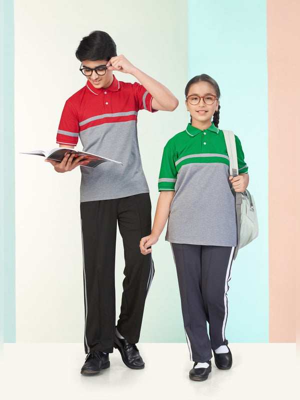 School House T-Shirt & Track Pant Set – Red (HS-2001) – view 2