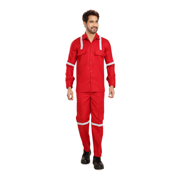 Red boiler pant shirt