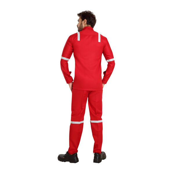 Red boiler pant shirt