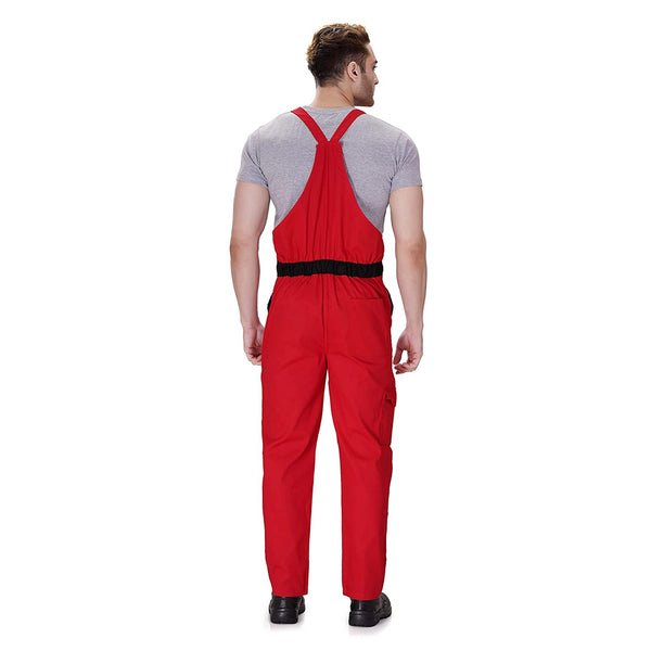 Red cotton dungaree