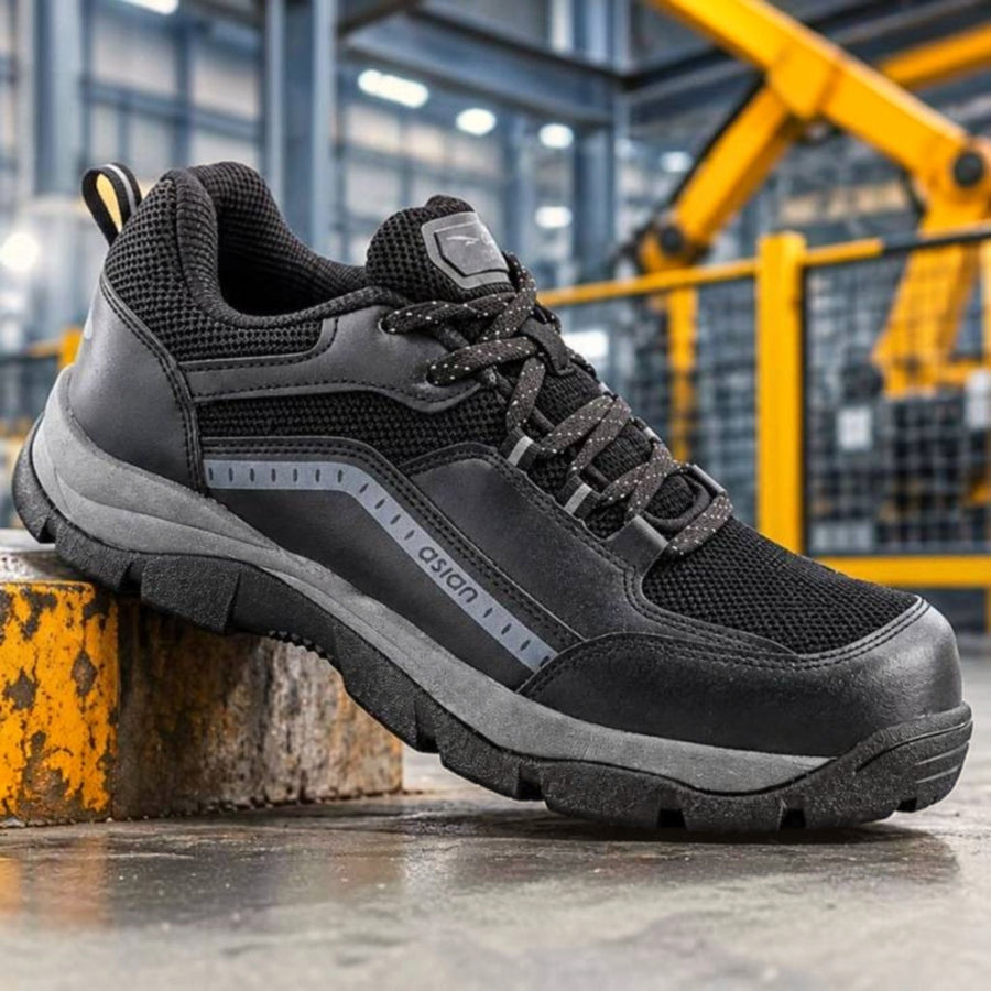 Asian Protective-11 SPL Safety Shoes – Black, Fibre Toe Cap - Front